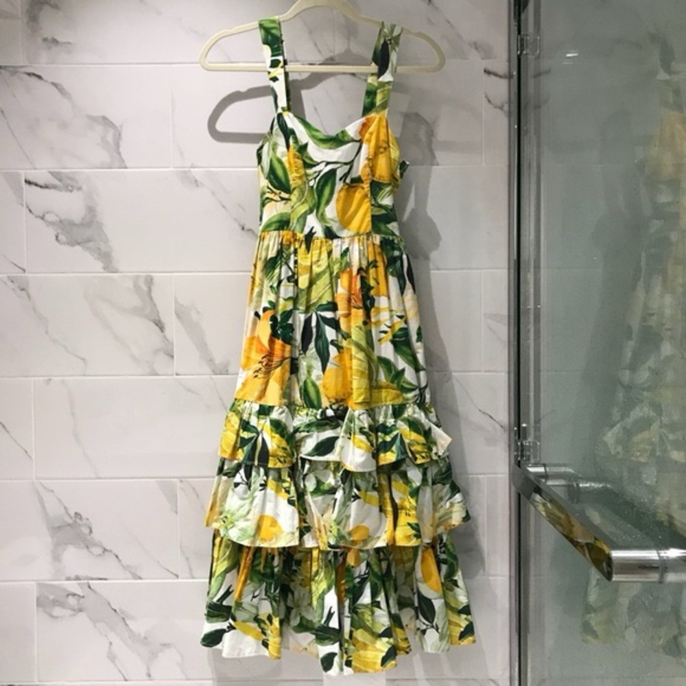 H&M Poplin Lemon Print Dress